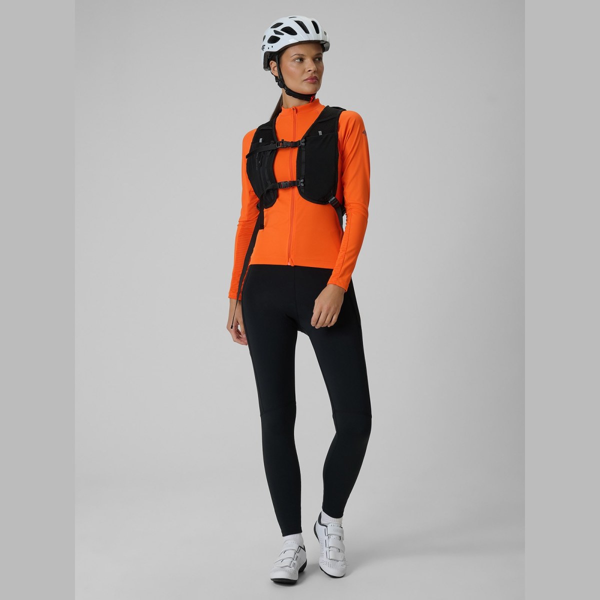 Dámsky cyklistický dlhý rukáv - oranžový · záber 2