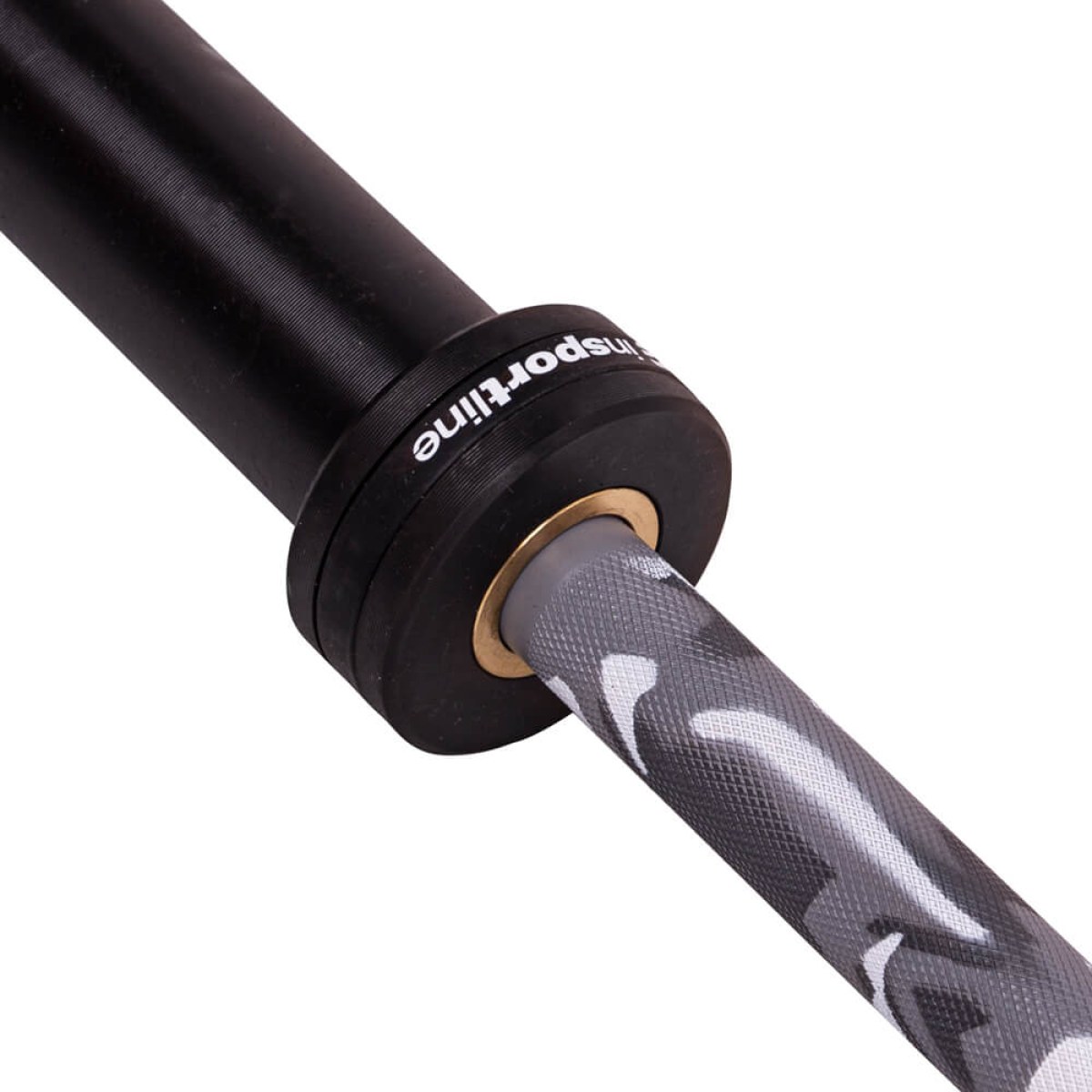 Vzpieračská tyč s ložiskami inSPORTline OLYMPIC OB-86 PCMC 220cm/50mm • 20kg • do 675kg • bez objímok · záber 4