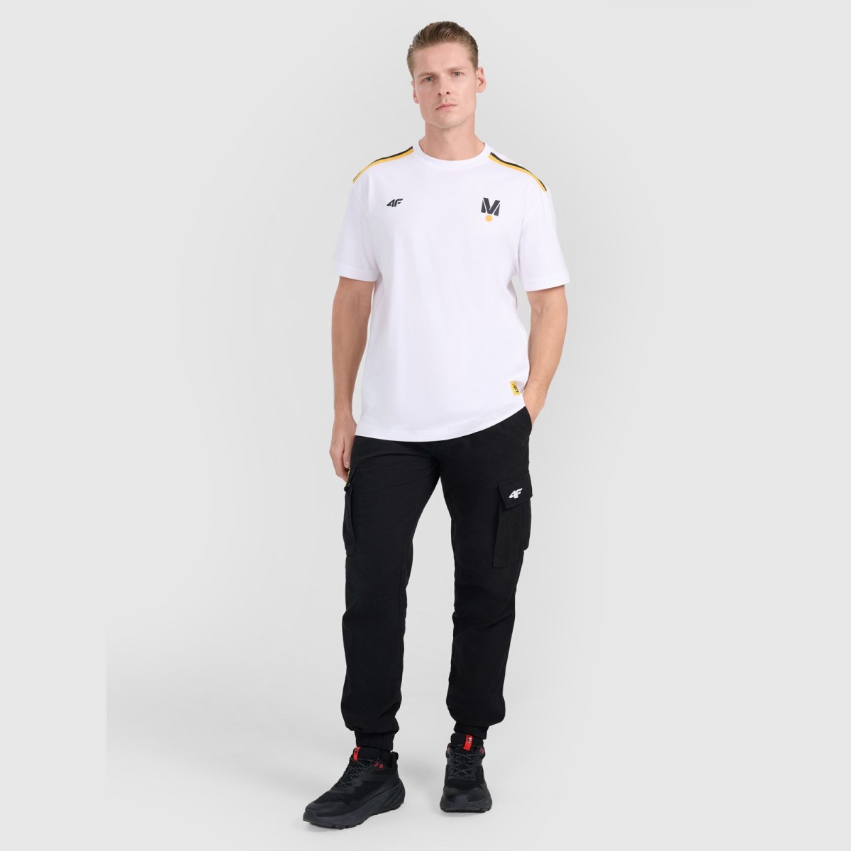 Unisex casual cargo nohavice 4F x Drift Masters - čierne · záber 1