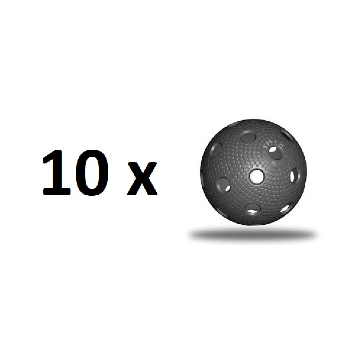 Florbalová loptička TRIX IFF - čierna - 10 ks · záber 1