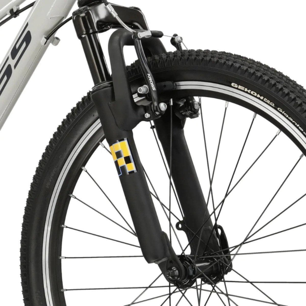 Kross Dust JR 1.0 24" - model 2025 šedá/čierna/lesk - S (12", 130-150 cm) · záber 4