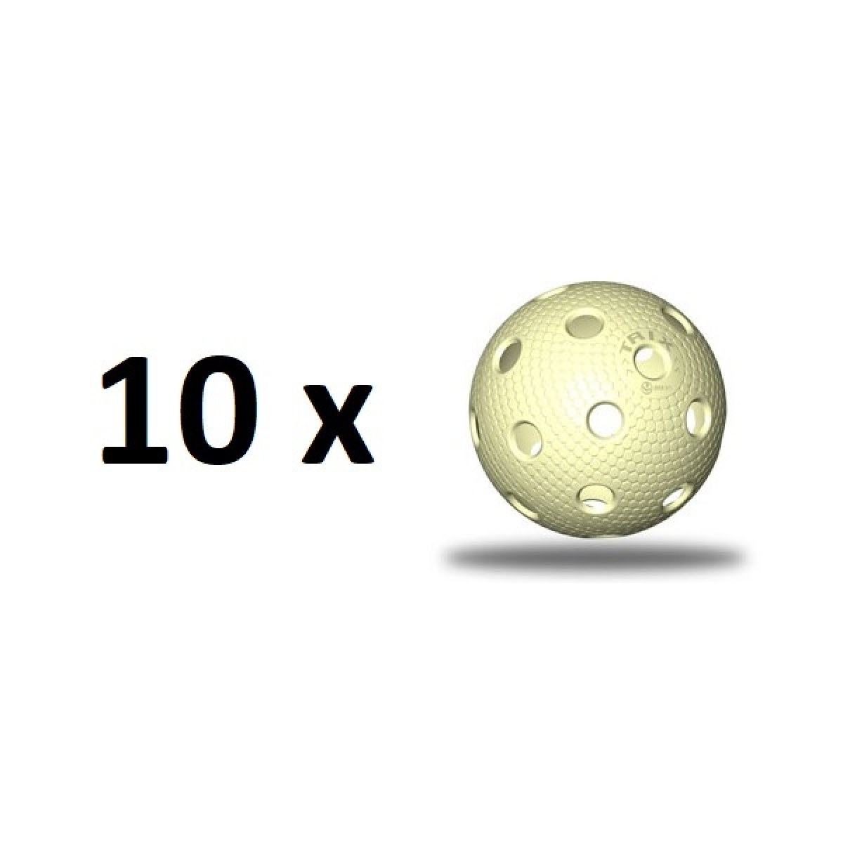 Florbalová loptička TRIX IFF - vanilková - 10 ks · záber 1