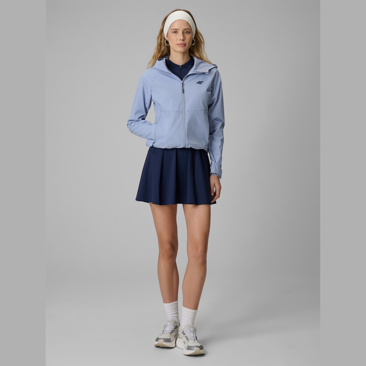Dámska softshell bunda vetruodolná membrána 5000 - modrá · záber 2