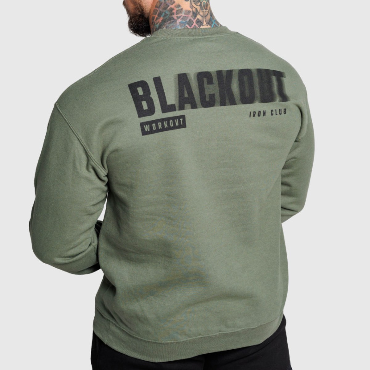 Pánska mikina Iron Aesthetics Blackout, zelená · záber 1