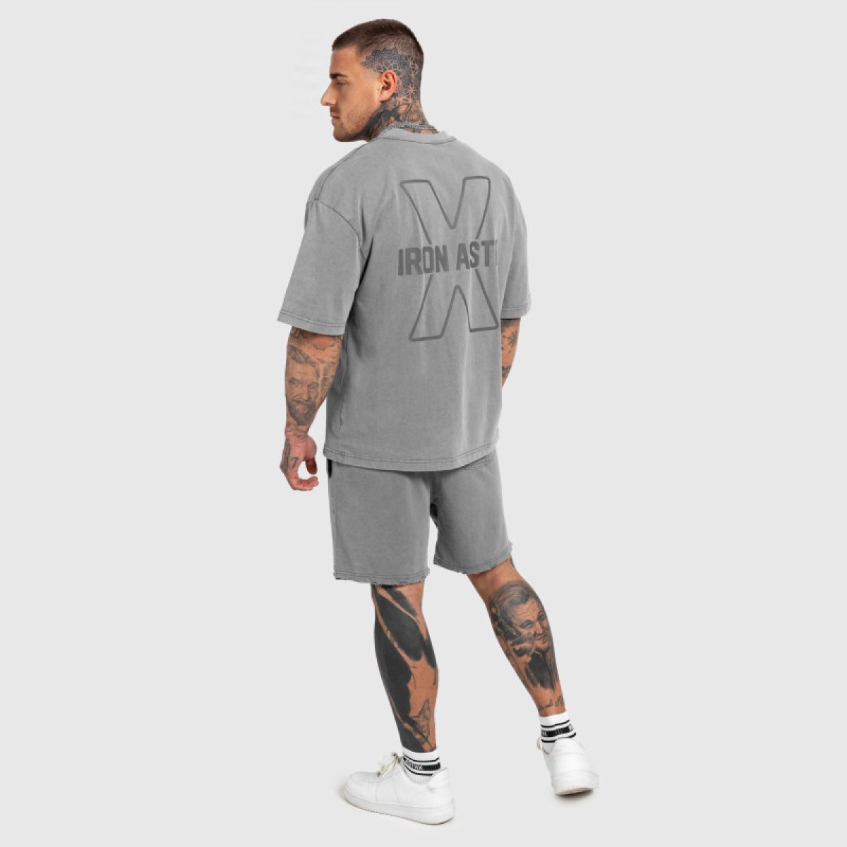 Pánska súprava Iron Aesthetics X Washed, sivá · záber 1