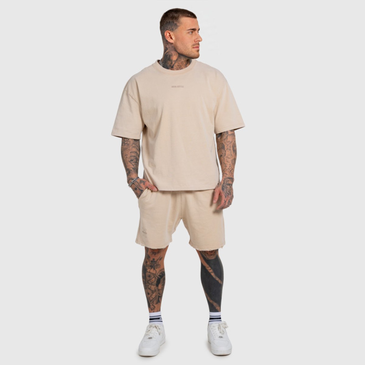 Pánska súprava Iron Aesthetics X Washed, béžová · záber 1