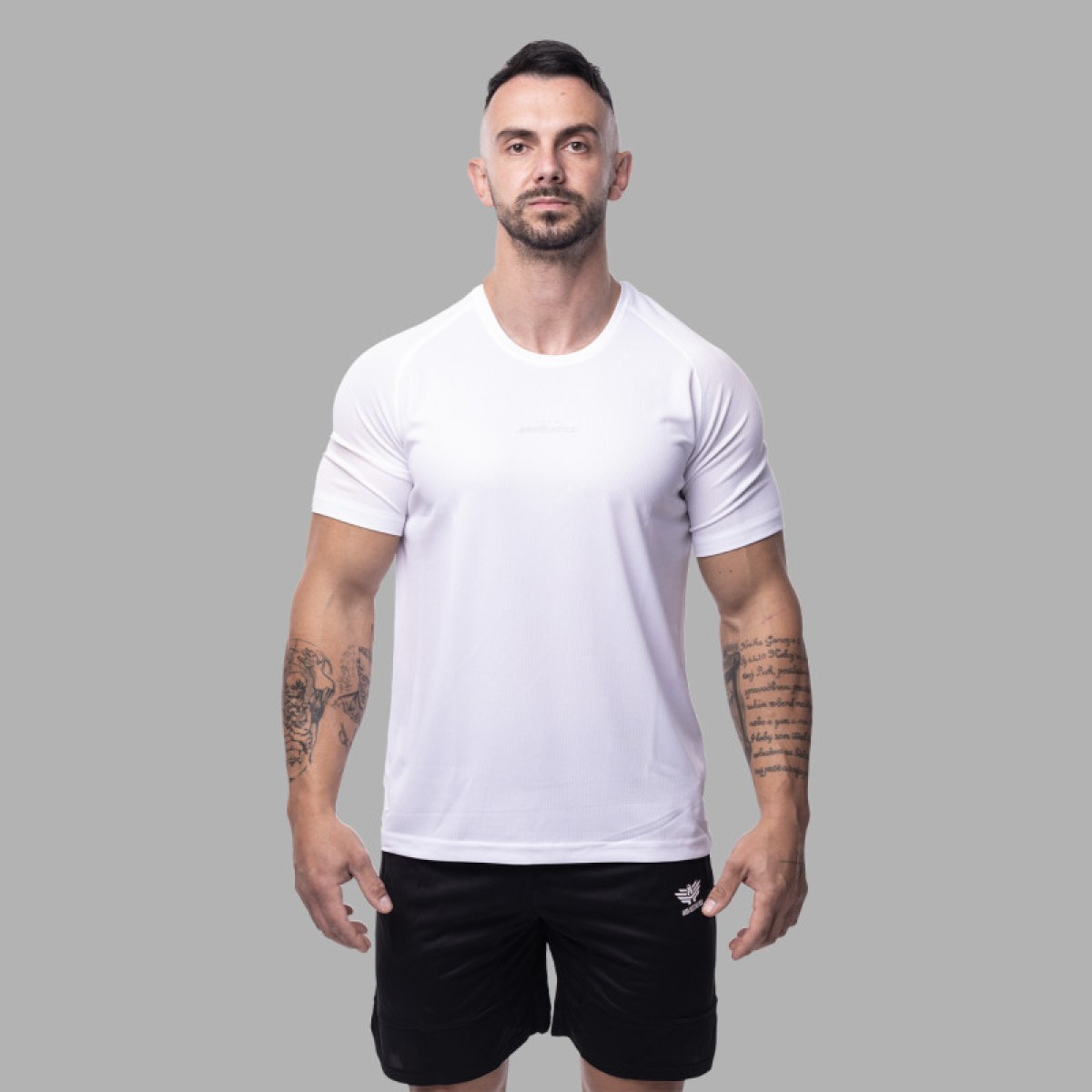 Pánske športové tričko Iron Aesthetics Training, biele · záber 2