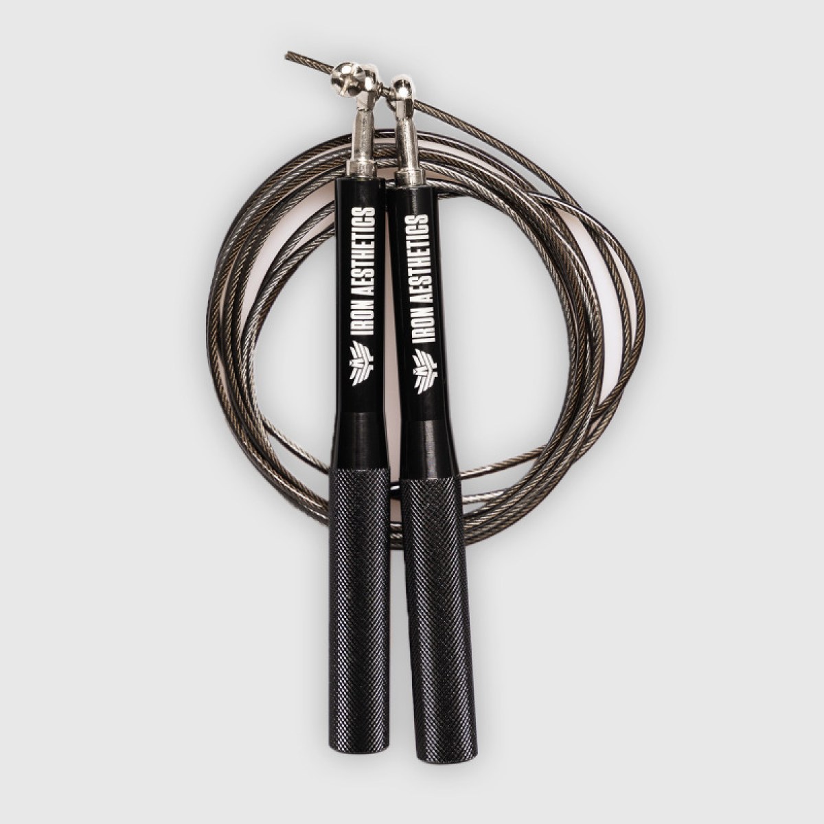 Švihadlo Iron Aesthetics Metal Speed Rope, čierne · záber 1