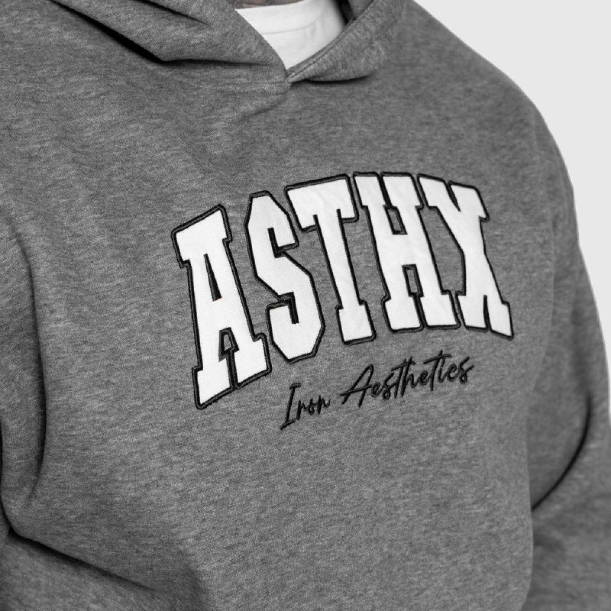 Oversized mikina Iron Aesthetics ASTHX, sivá · záber 5
