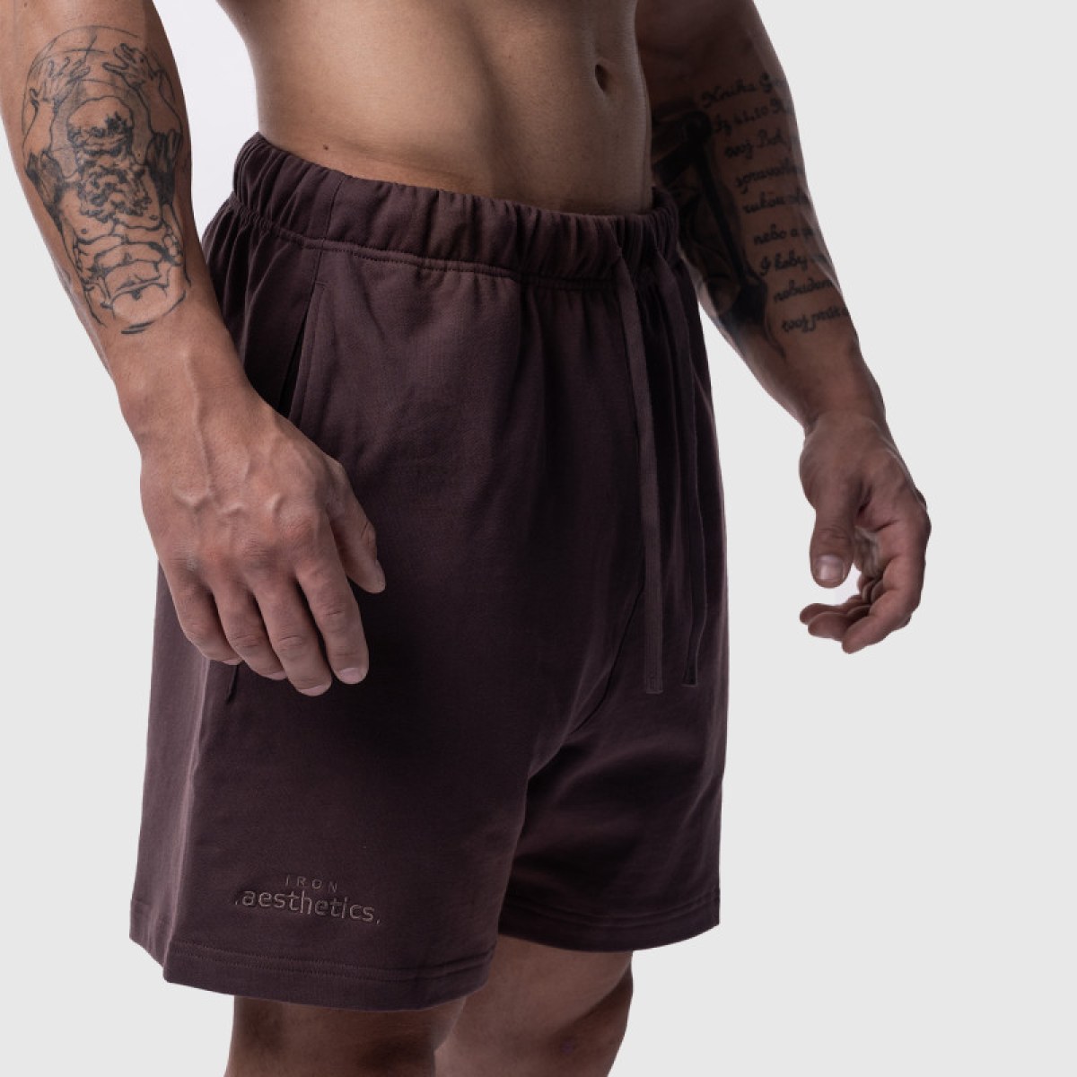 Pánske bavlnené šortky Iron Aesthetics Ambition, fialové · záber 4
