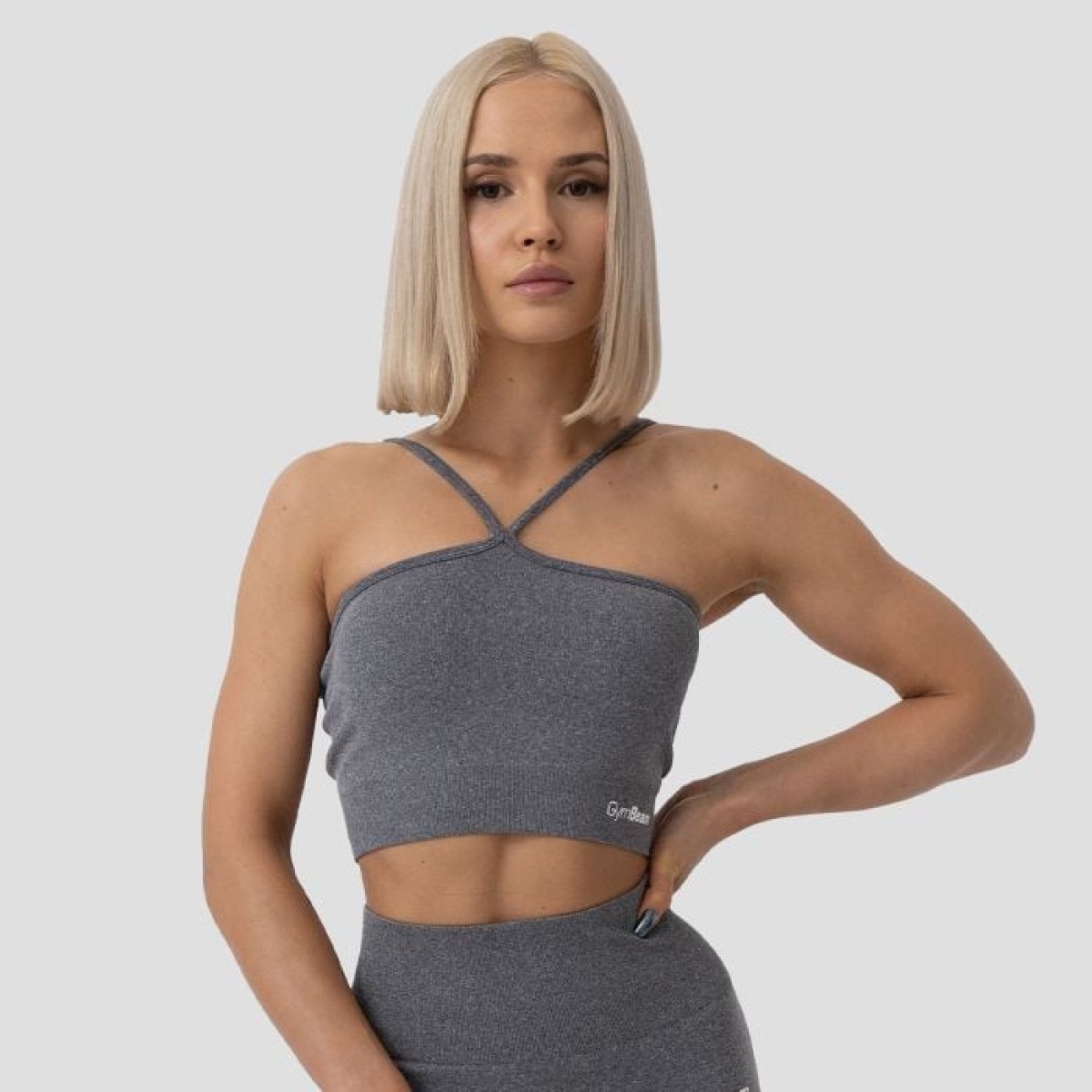 GymBeam Športová podprsenka Halter FLO Grey XLXL · záber 1