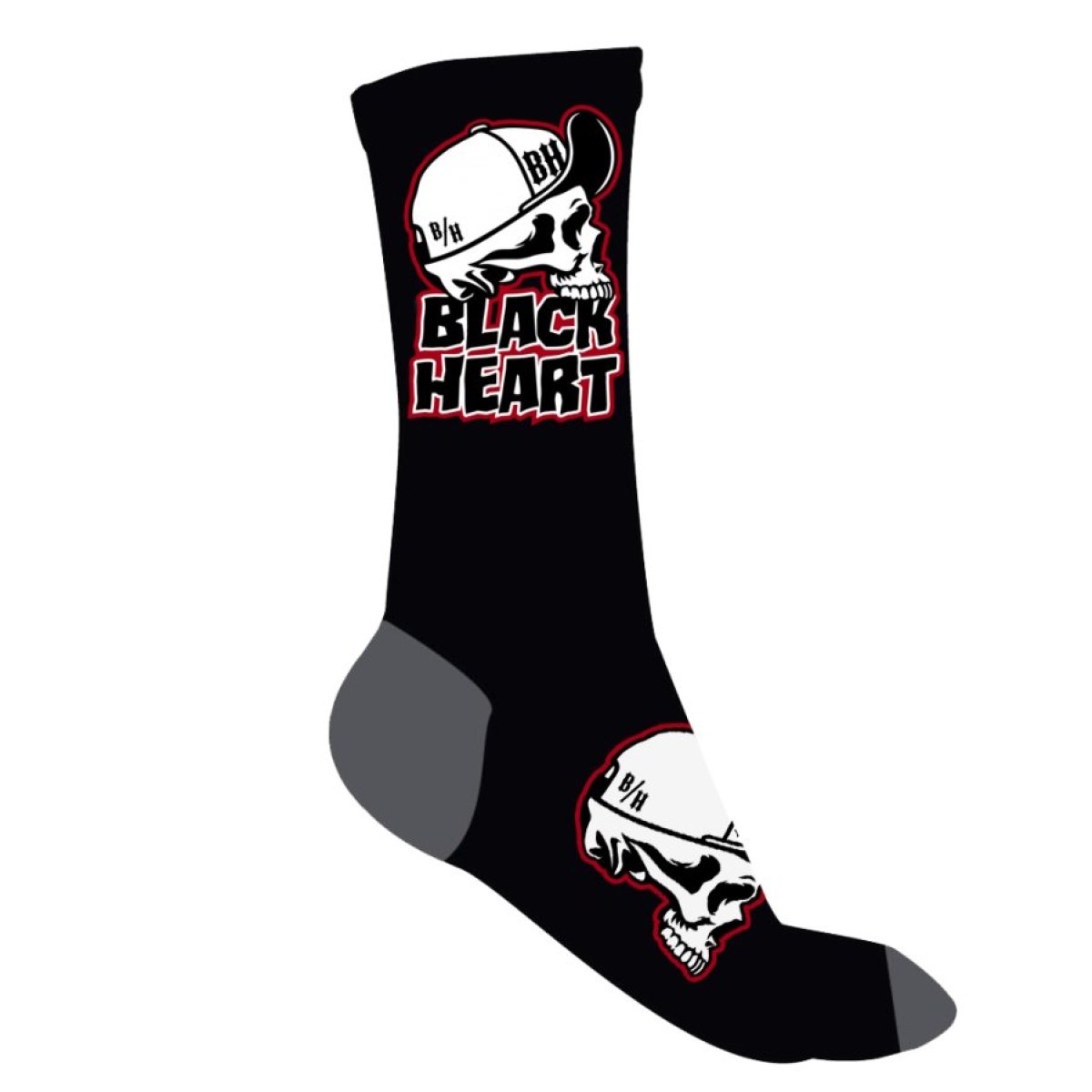 BLACK HEART Cap Skull Socks šedo-čierna - 8-9 · záber 1