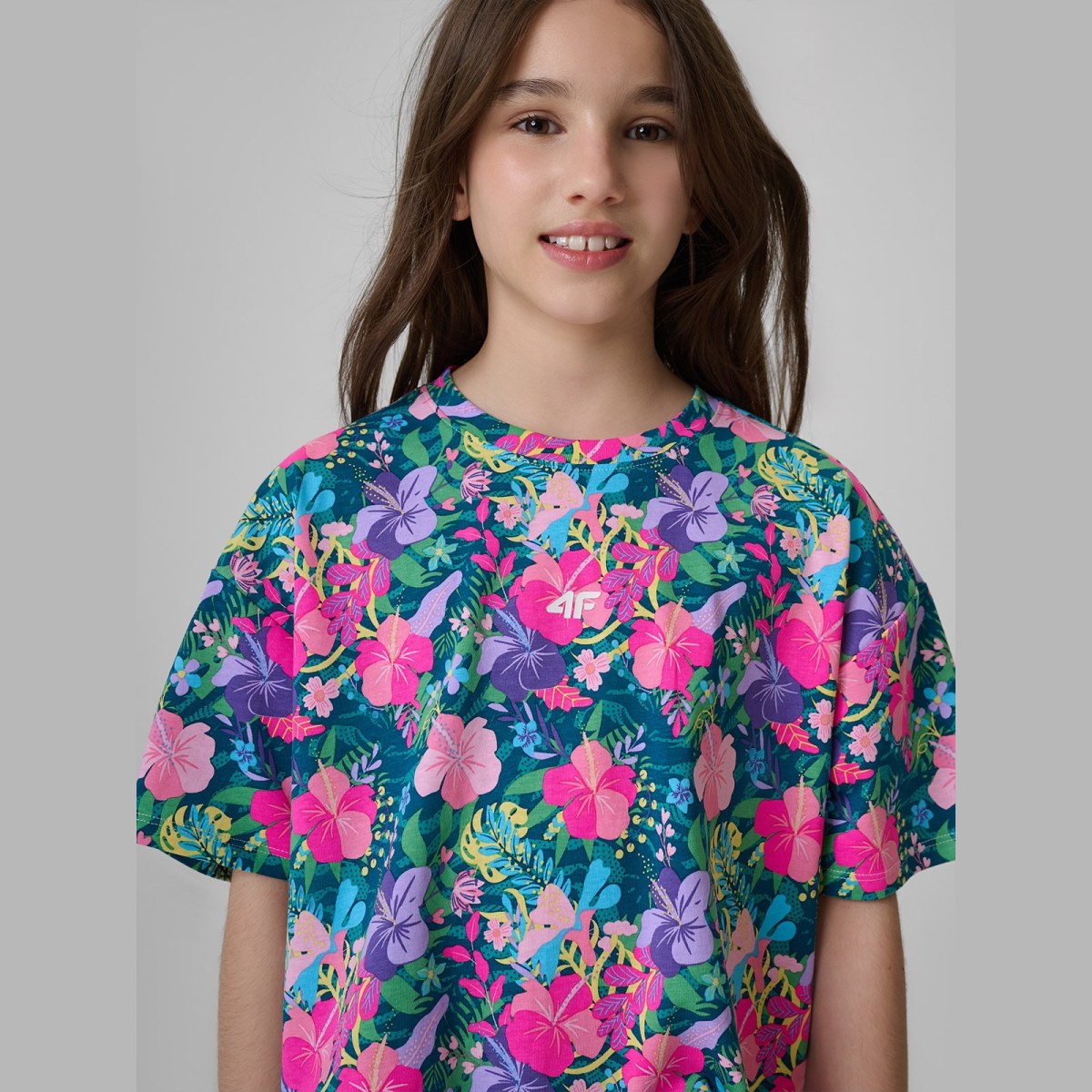Boxy tričko s potlačou dievčenské - multicolor · záber 2