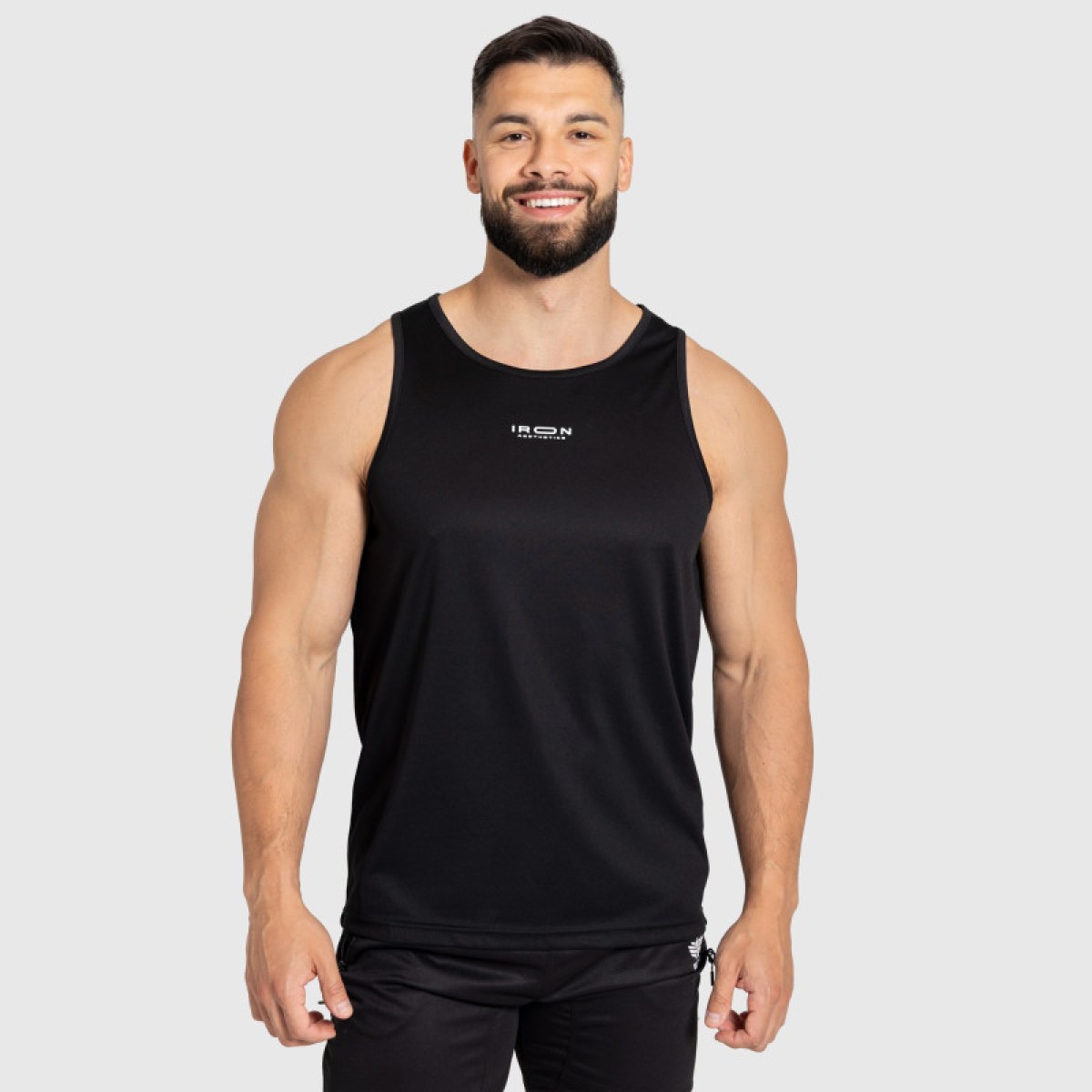 Pánske športové tielko Iron Aesthetics Athlete, čierne · záber 2