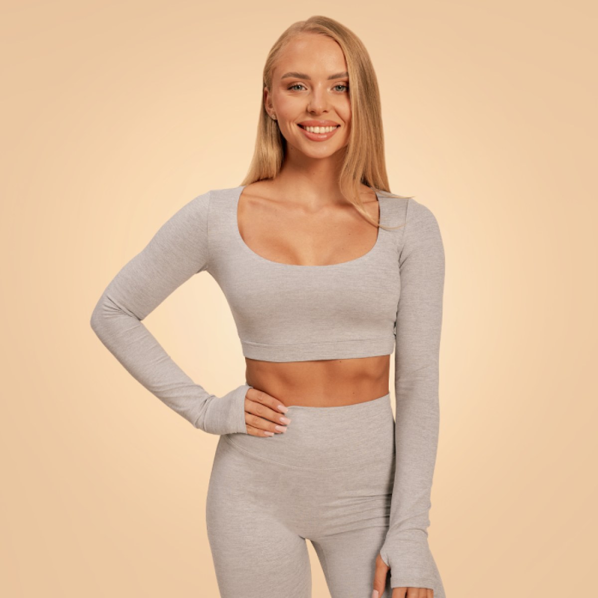 BeastPink Dámsky športový top Sense Grey SS · záber 1