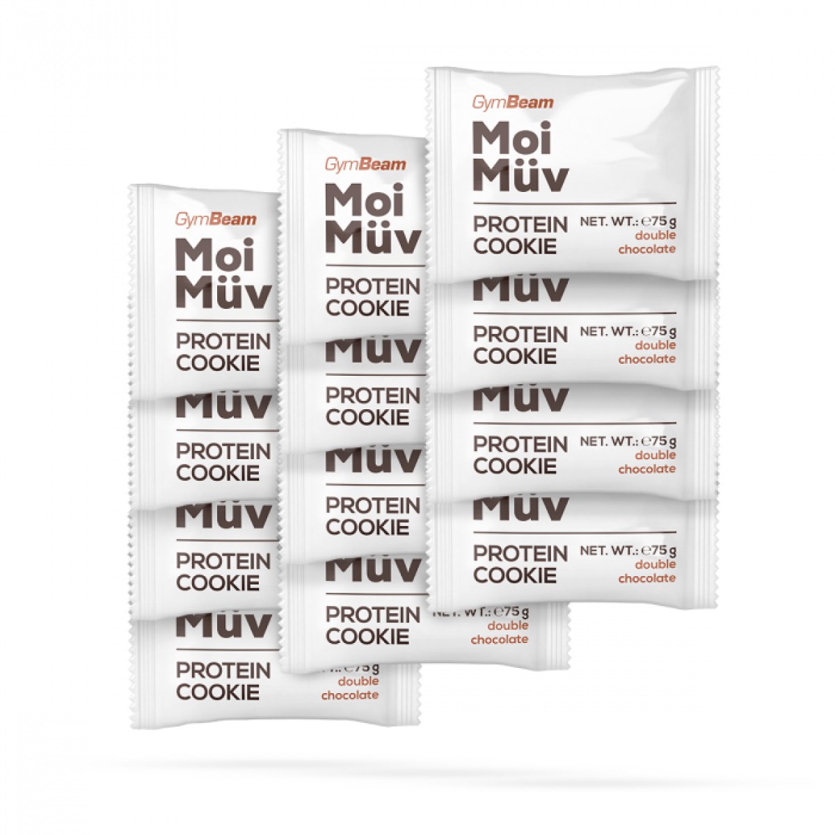 GymBeam MoiMüv Protein Cookie dvojitá čokoláda - Príchuť: Dvojitá čokoláda | Hmotnosť: 0,9 kg · záber 1