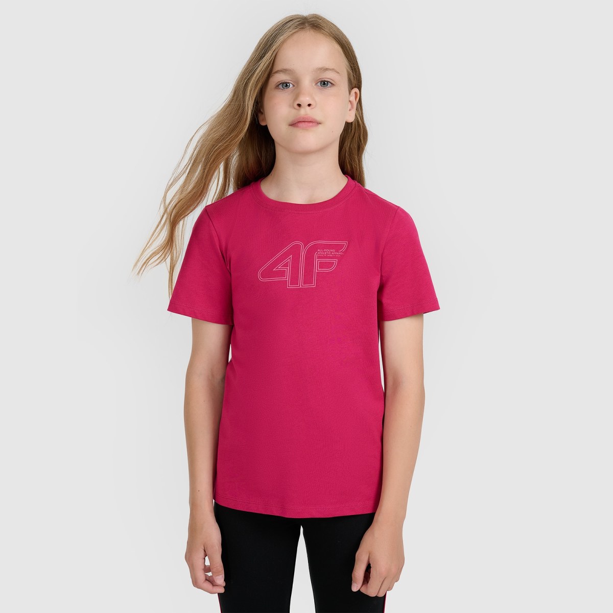 T-shirt regular s potlačou dievčenský - ružový · záber 3