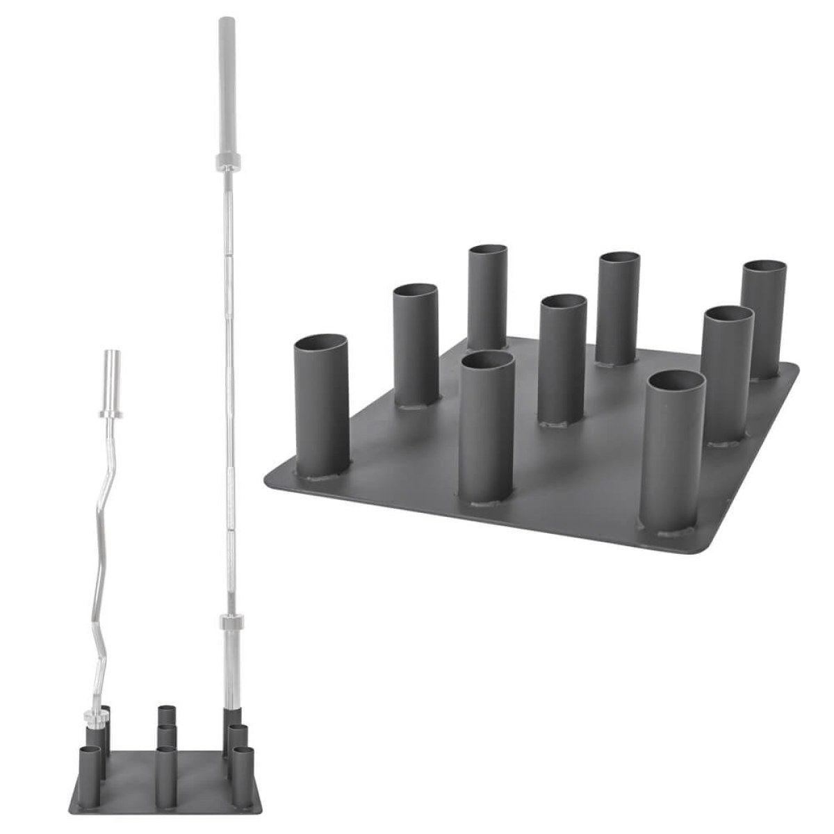 Stojan na olympijské tyče inSPORTline BR5001 • 9x50mm otvor · záber 1