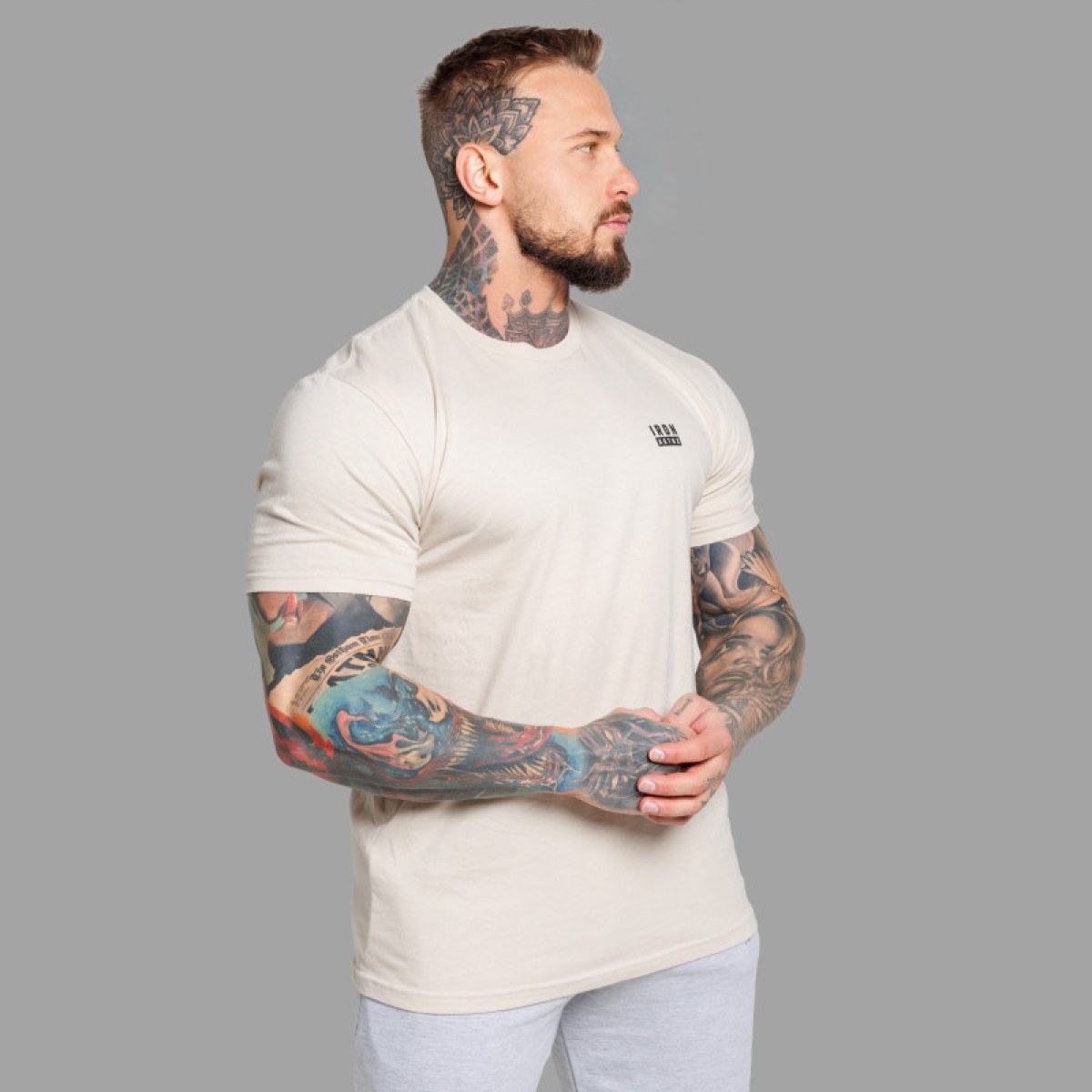 Pánske tričko Iron Aesthetics Blackout, sand · záber 5