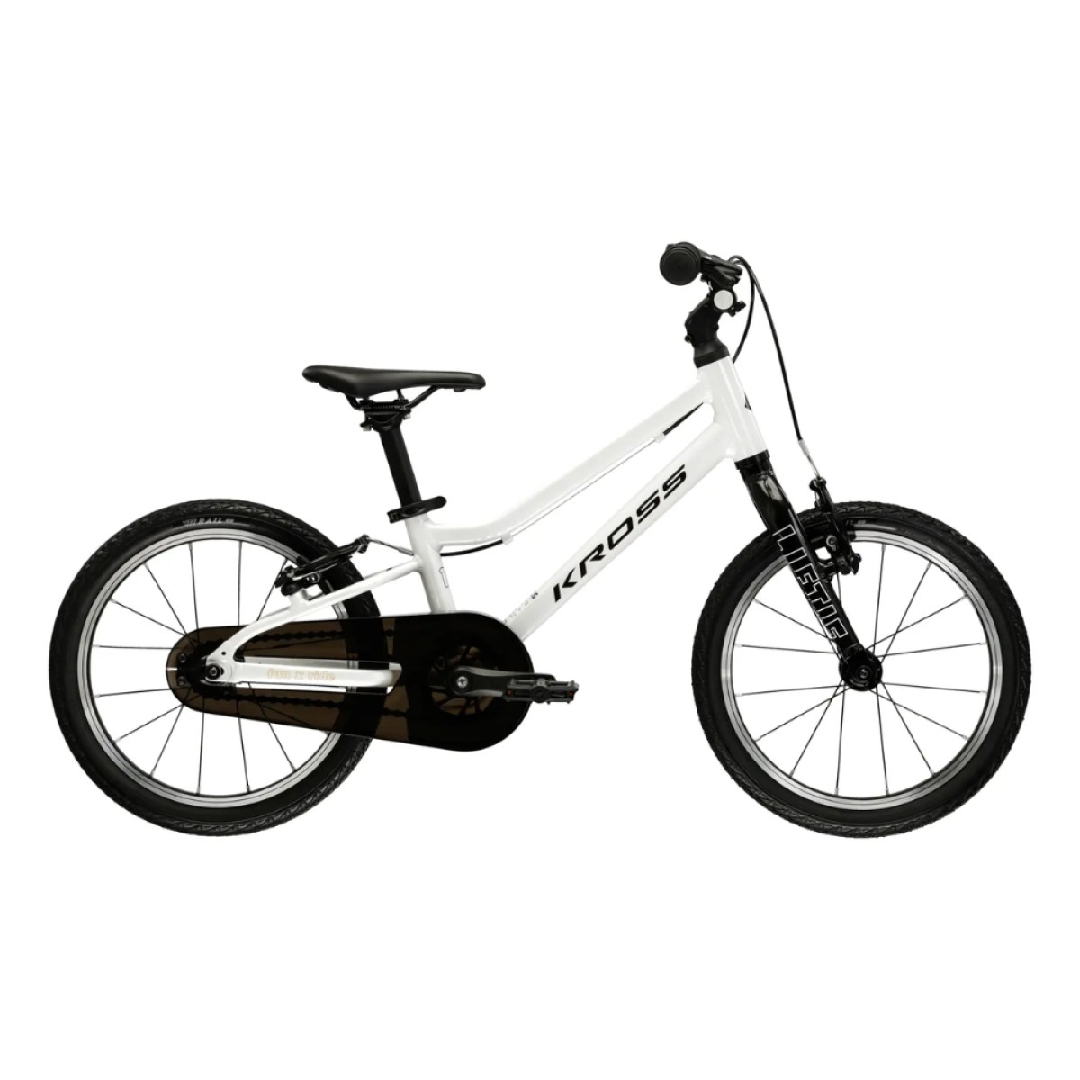 Kross Liftie 16" - model 2025 biela / čierna / žltá / lesk - 8" (105-125 cm) · záber 1