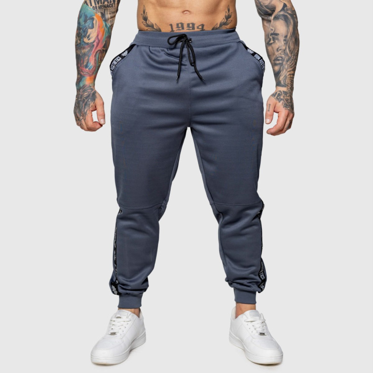 Jogger tepláky Iron Aesthetics Partial, sivé · záber 2