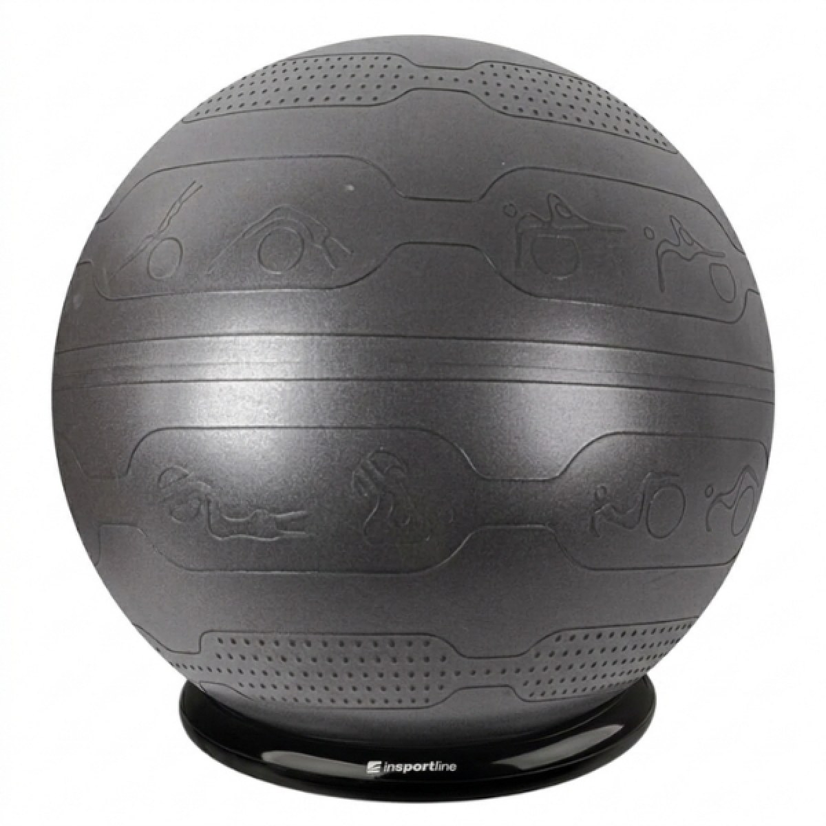inSPORTline Stretch Ball 65 cm se základnou BallBase čierna · záber 1