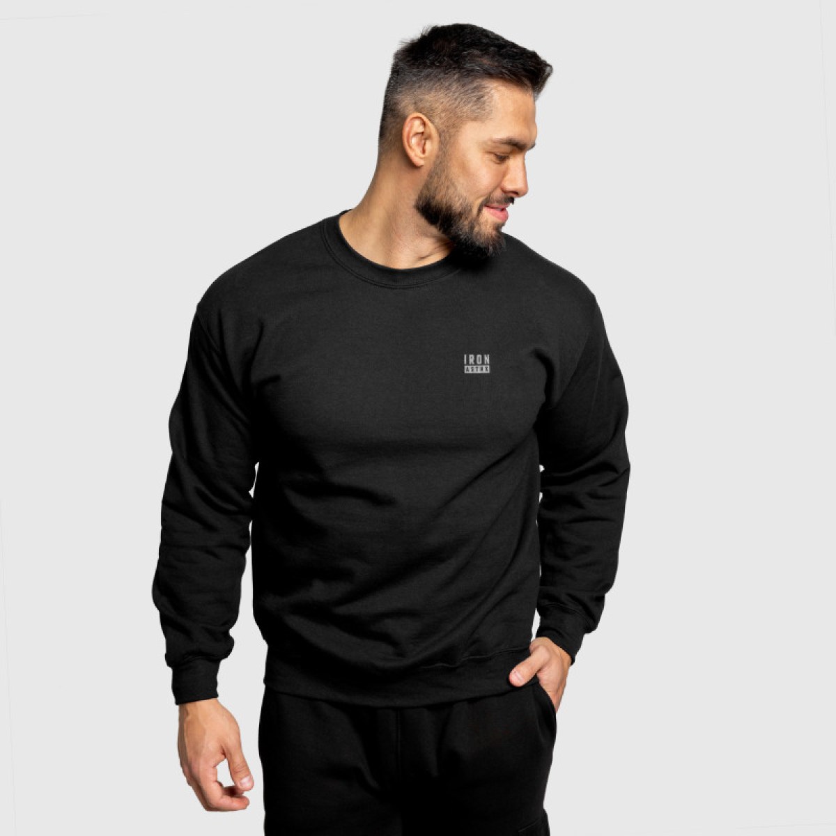 Pánska mikina Iron Aesthetics Blackout, čierna · záber 5
