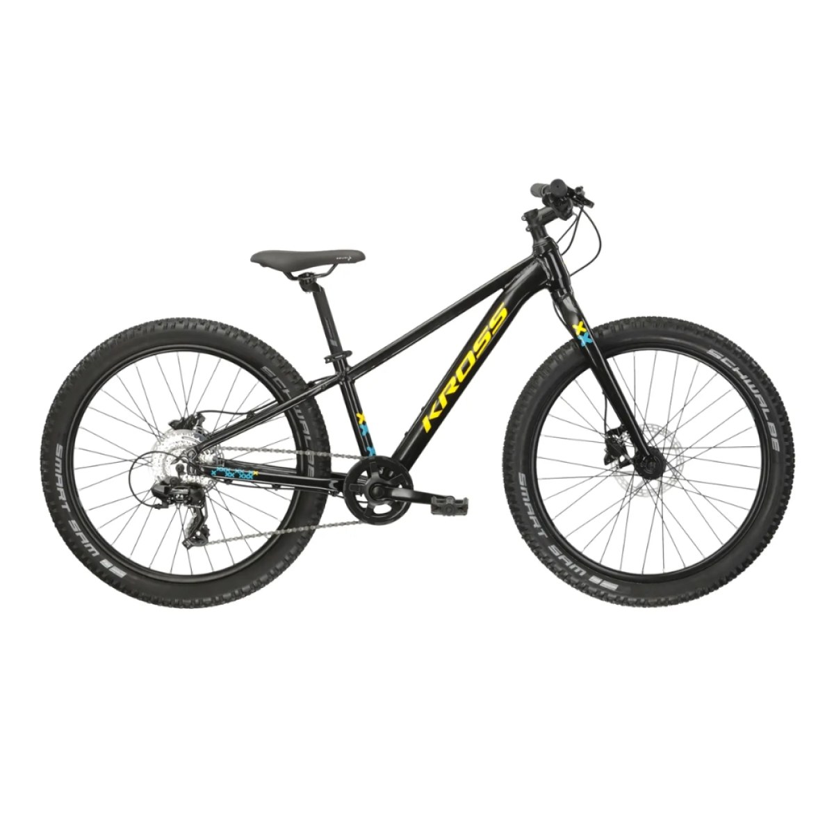 Kross Level JR 2.0 24" - model 2025 biela / čierna / lesk - S (12", 130-150 cm) · záber 2