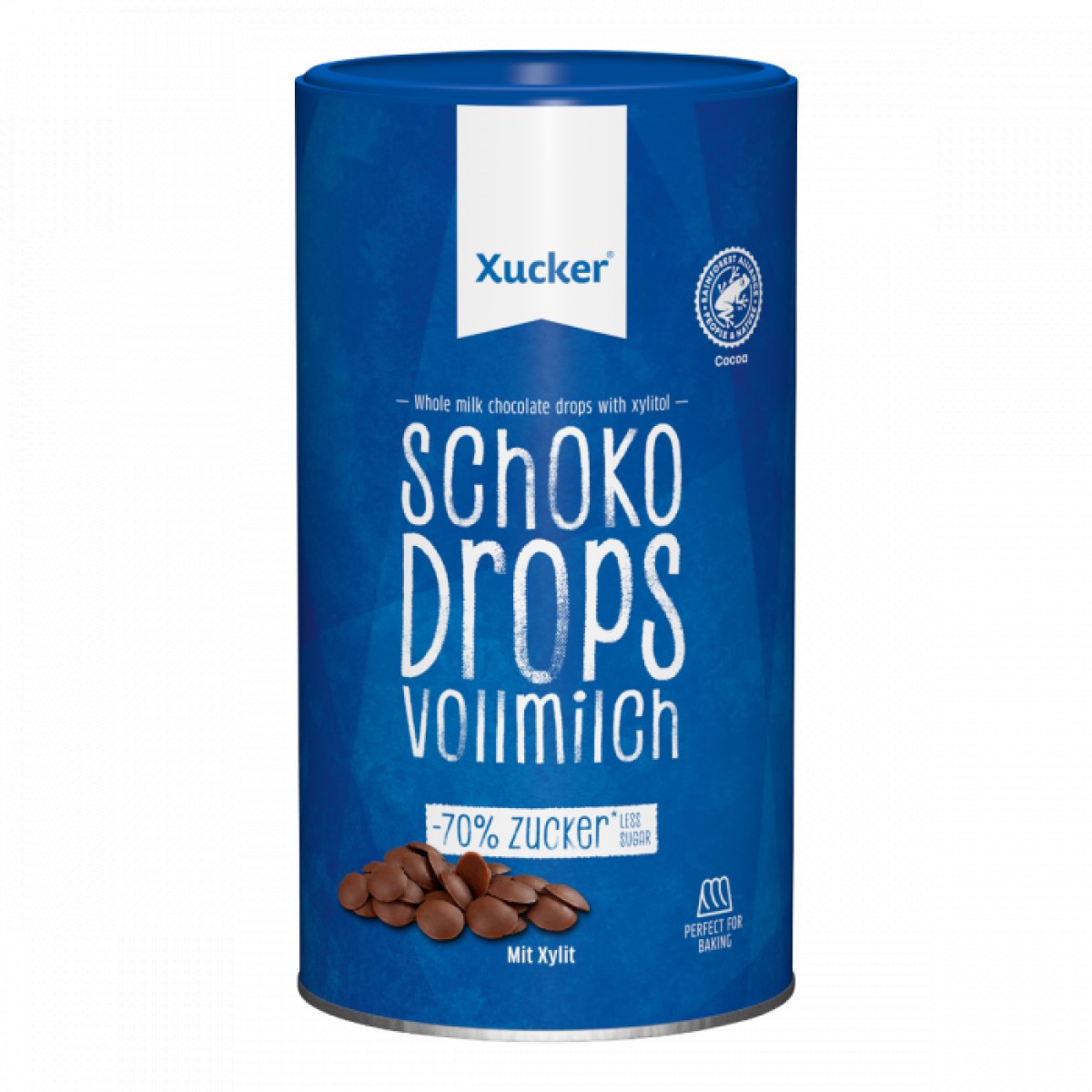 Xucker Whole milk chocolate drops - Hmotnosť: 0,2 kg | Balenie: 10 · záber 1
