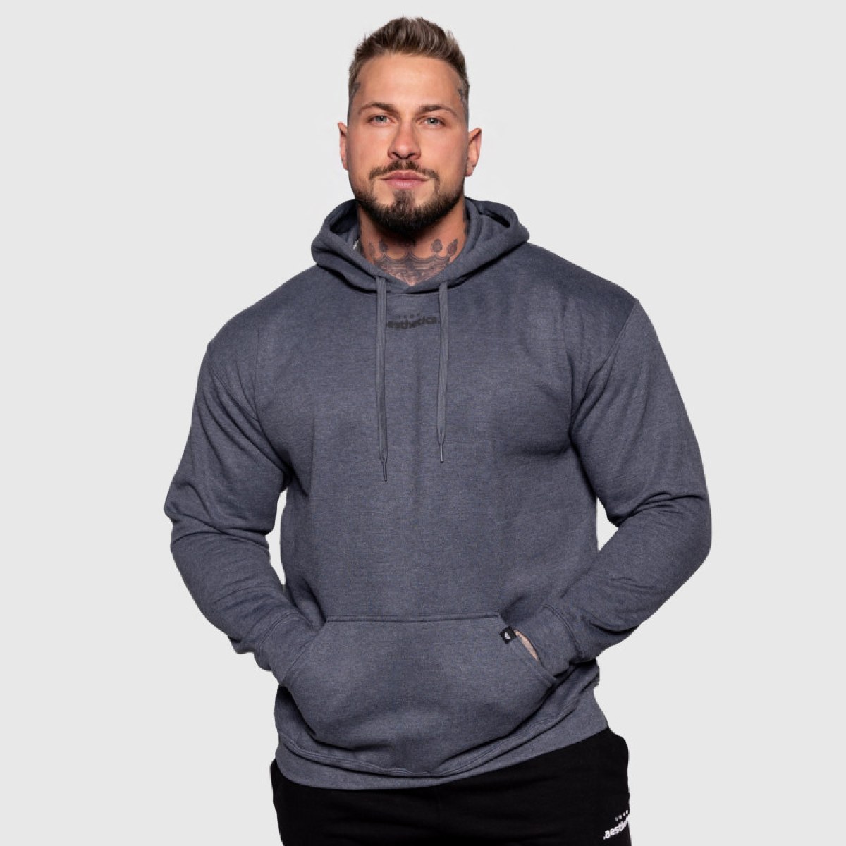 Oversize mikina Iron Aesthetics Cozy, sivá · záber 2