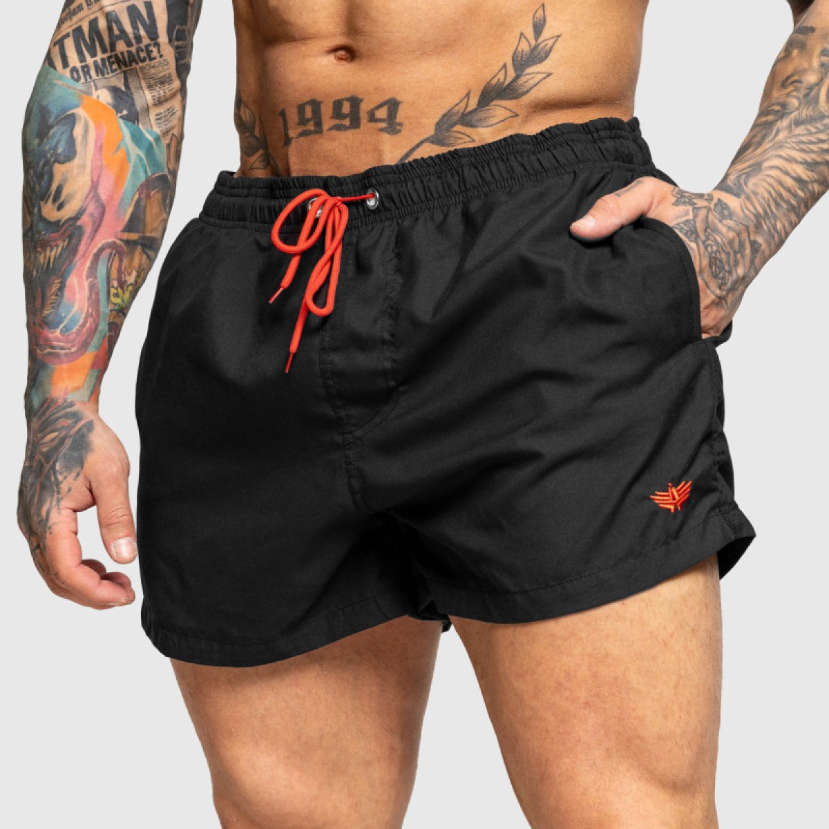 Pánske plavky Iron Aesthetics Beach Mode, čierne · záber 1