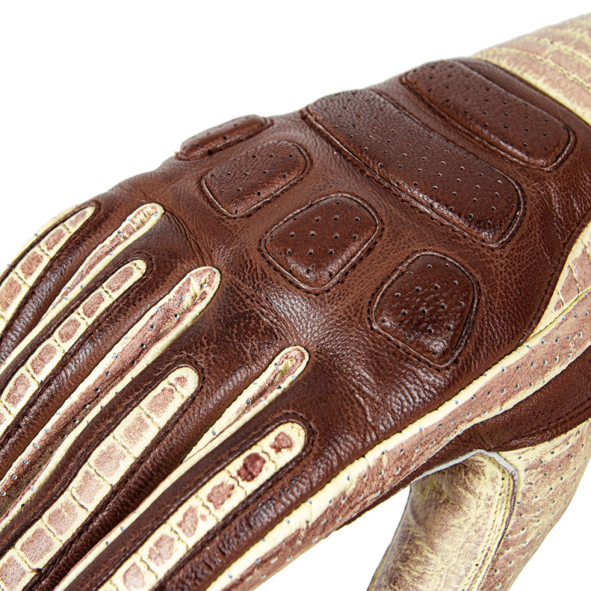 Kožené moto rukavice W-TEC Retro Gloves - Veľkosť: M · záber 2