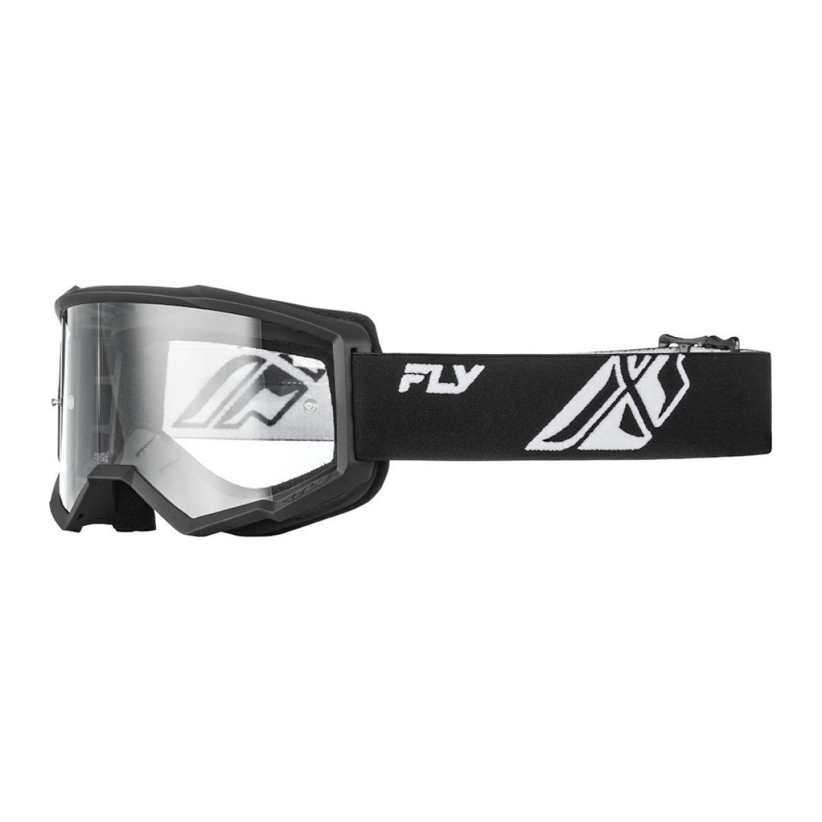 Fly Racing Focus Youth červená/čierna, číre plexi · záber 2
