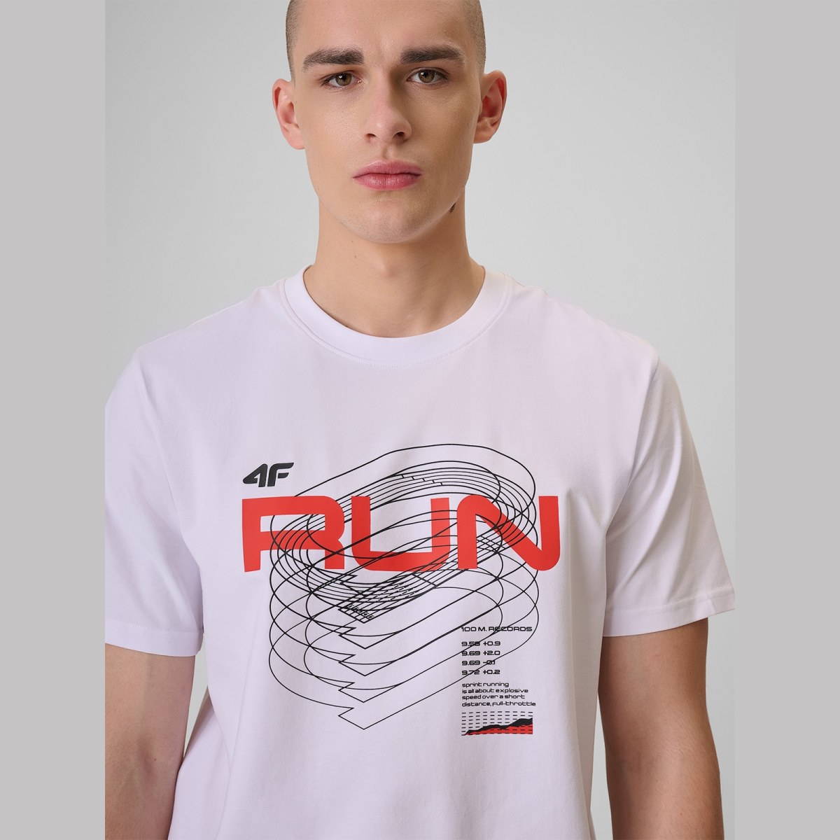 T-shirt regular s potlačou pánsky - biely · záber 2