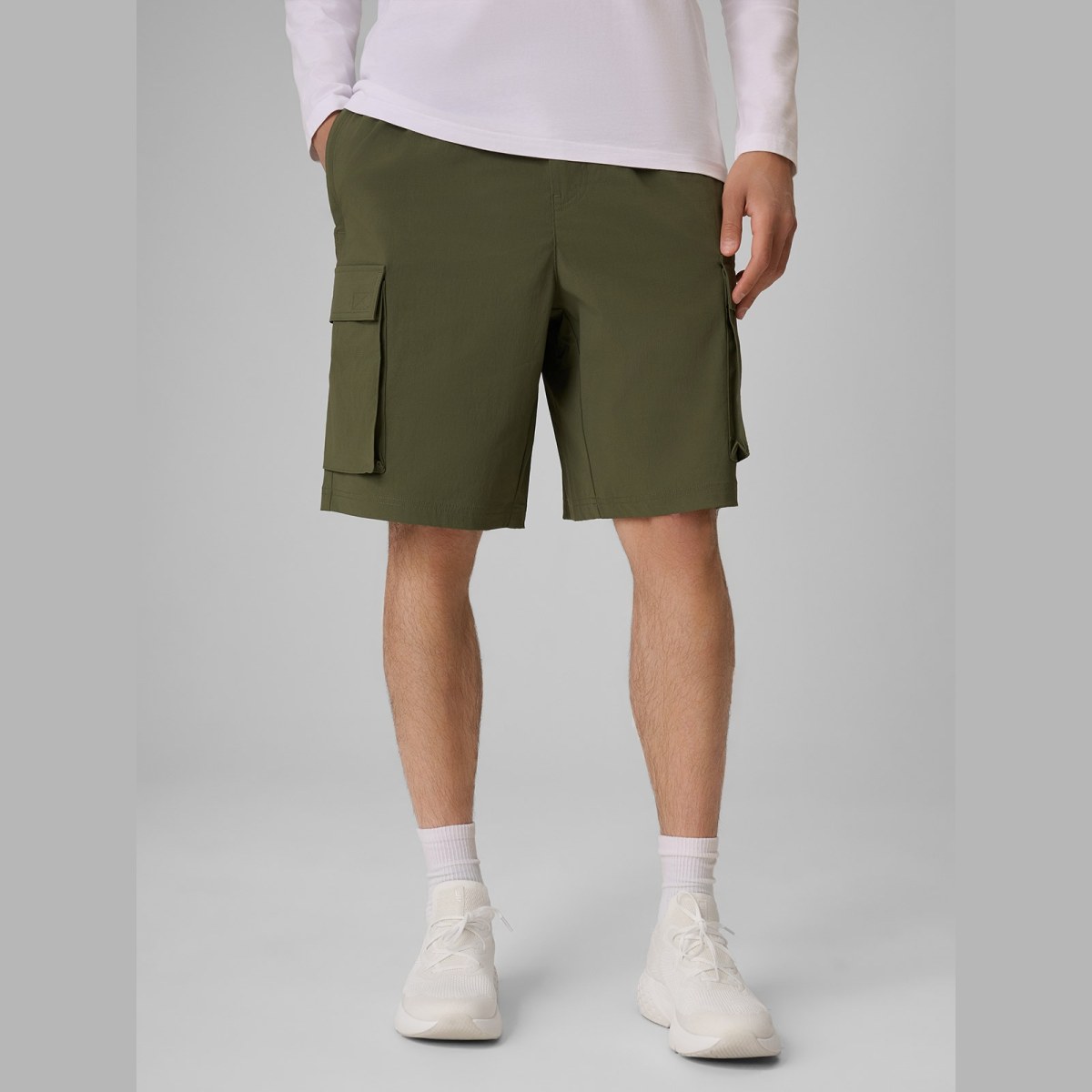 Casual cargo šortky pánske - khaki · záber 2
