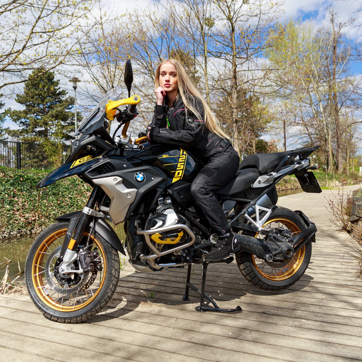 Dámska moto bunda W-TEC Progair Lady - Veľkosť: XXL | Farba: Ružová · záber 2