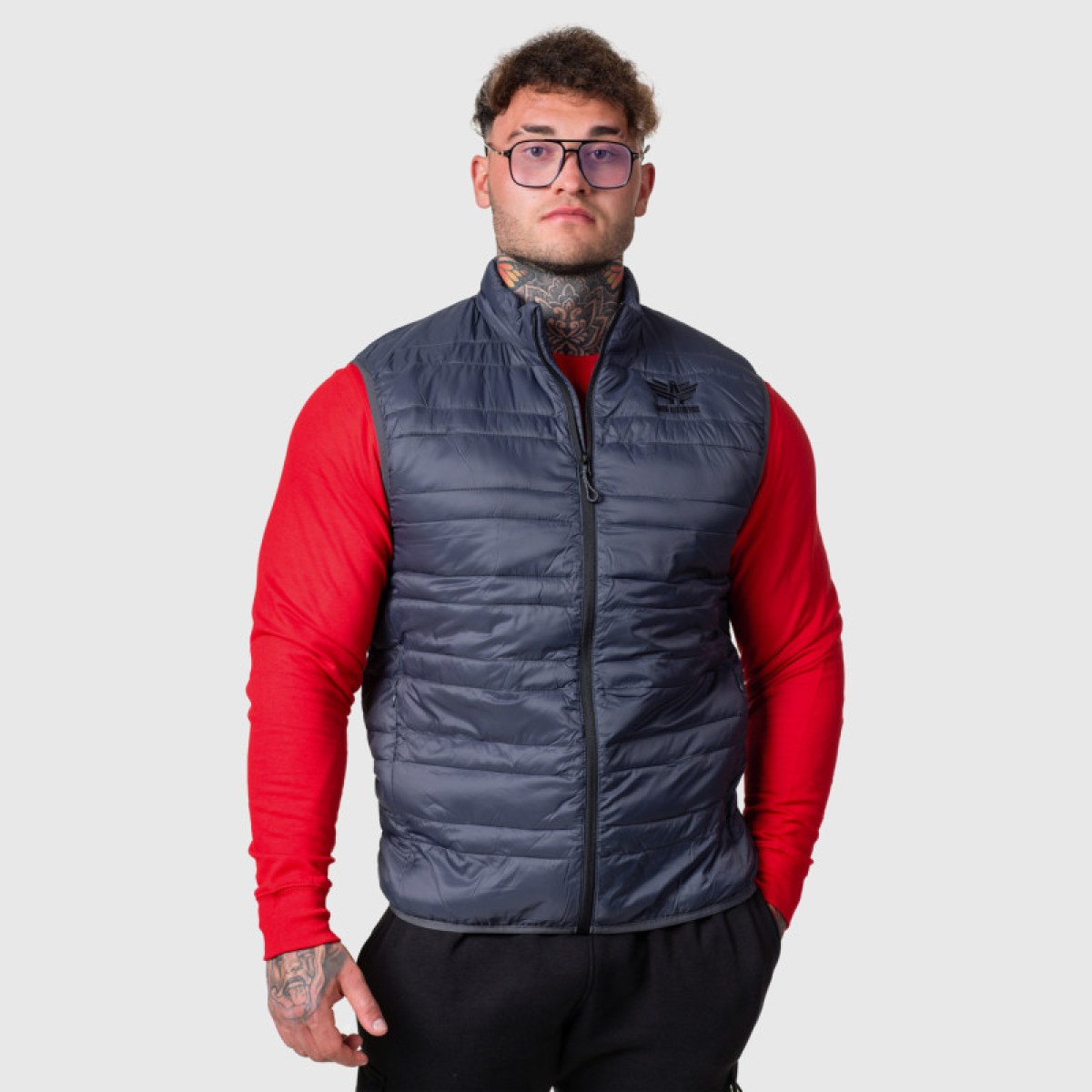 Pánska vesta Iron Aesthetics Bodywarmer, tmavosivá · záber 1