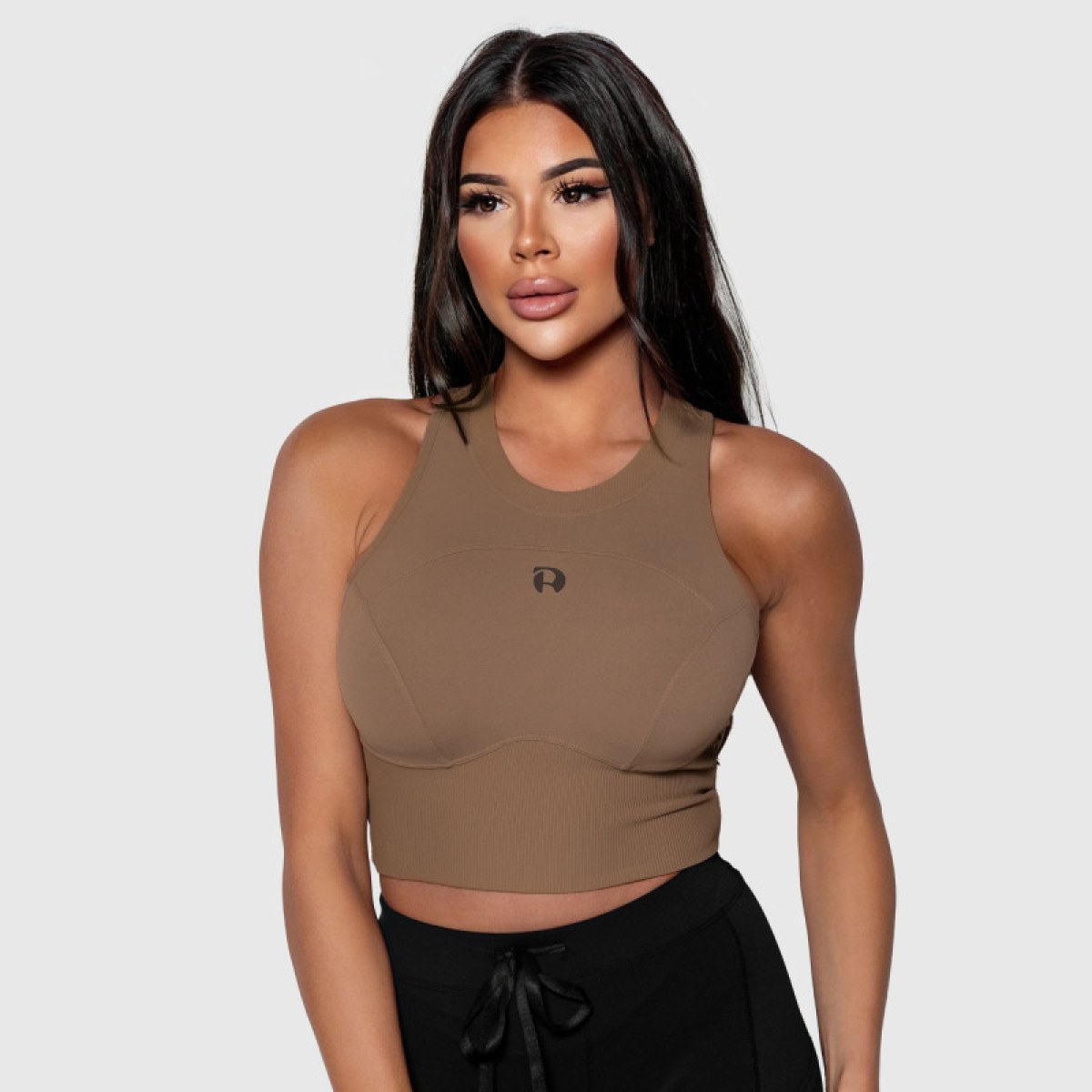 Športová podprsenka Iron Aesthetics High Impact, hnedá · záber 1