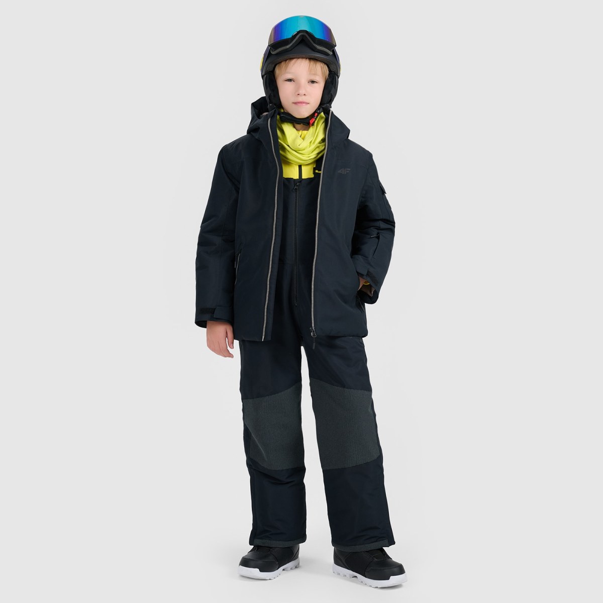 Snowboardová bunda membrána 8000 chlapčenská - čierna · záber 2