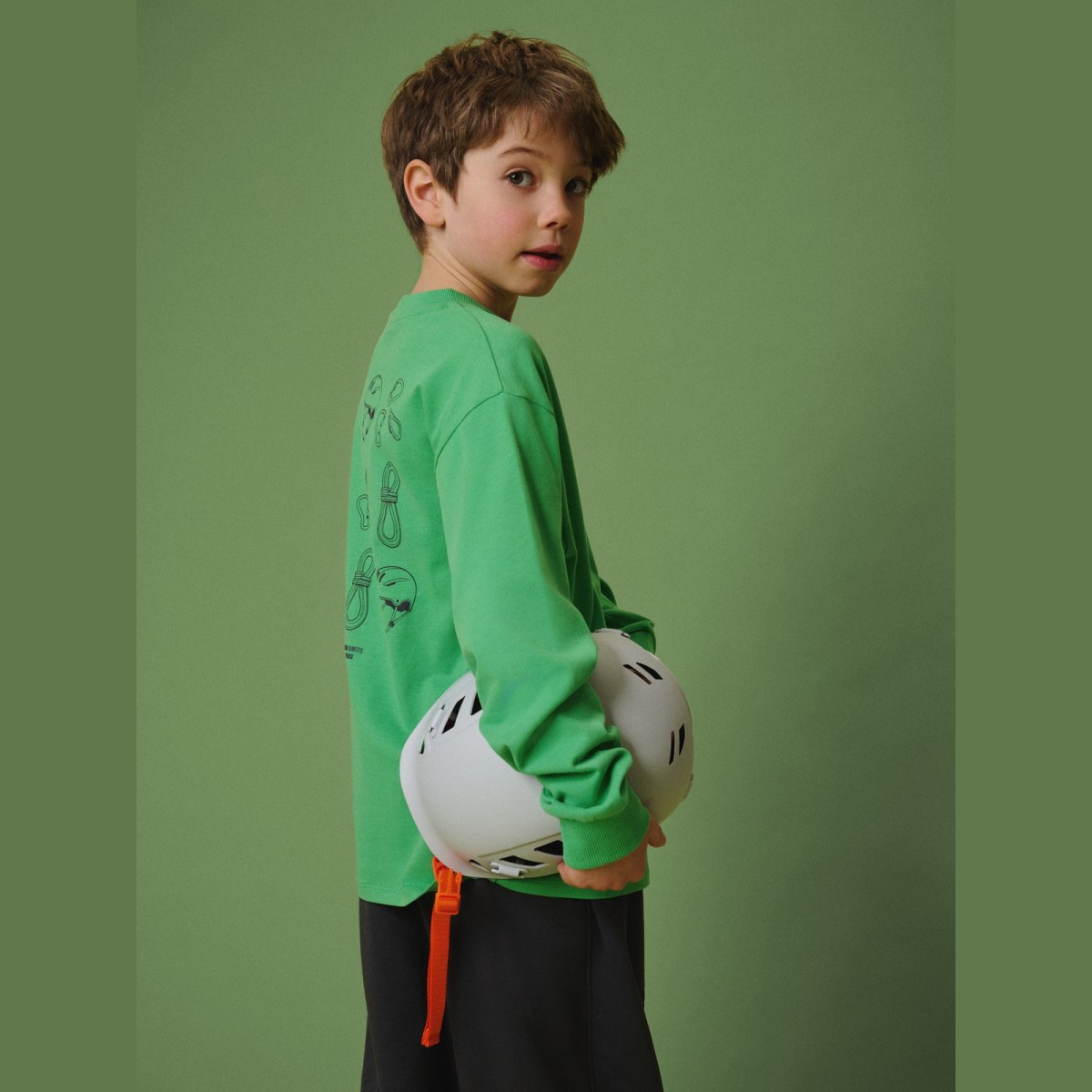 Loose longsleeve s potlačou chlapčenský - zelený · záber 1
