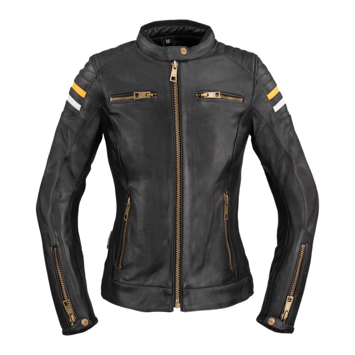 Dámska kožená moto bunda W-TEC Stripe Lady - Veľkosť: 3XL | Farba: Čierna · záber 1