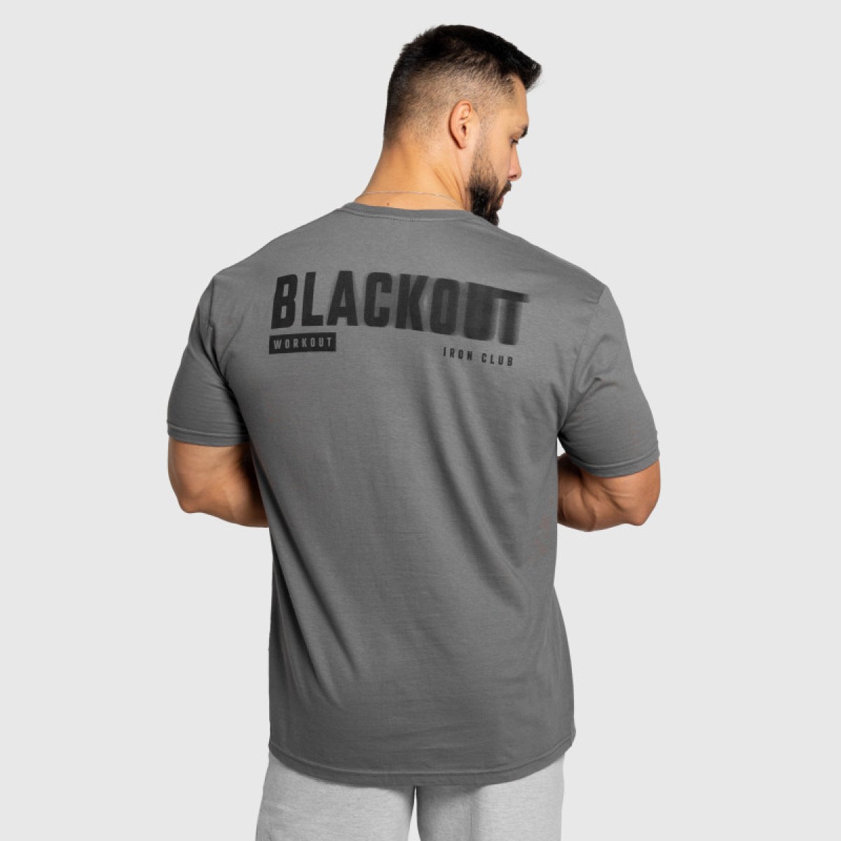Pánske tričko Iron Aesthetics Blackout, charcoal · záber 4