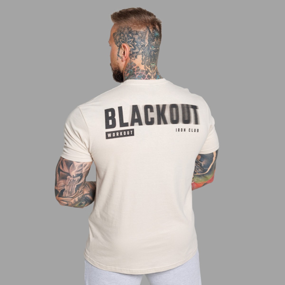 Pánske tričko Iron Aesthetics Blackout, sand · záber 4