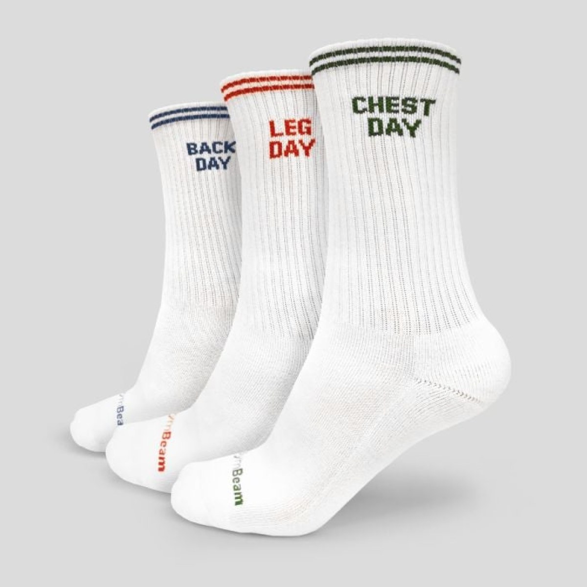 GymBeam Ponožky GymRat 3Pack White M · záber 1