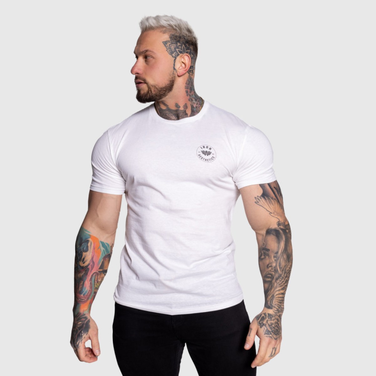Pánske športové tričko Iron Aesthetics Circle, biele · záber 1