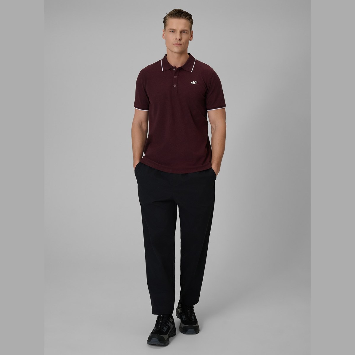 Regular polo tričko pánske - červené · záber 2