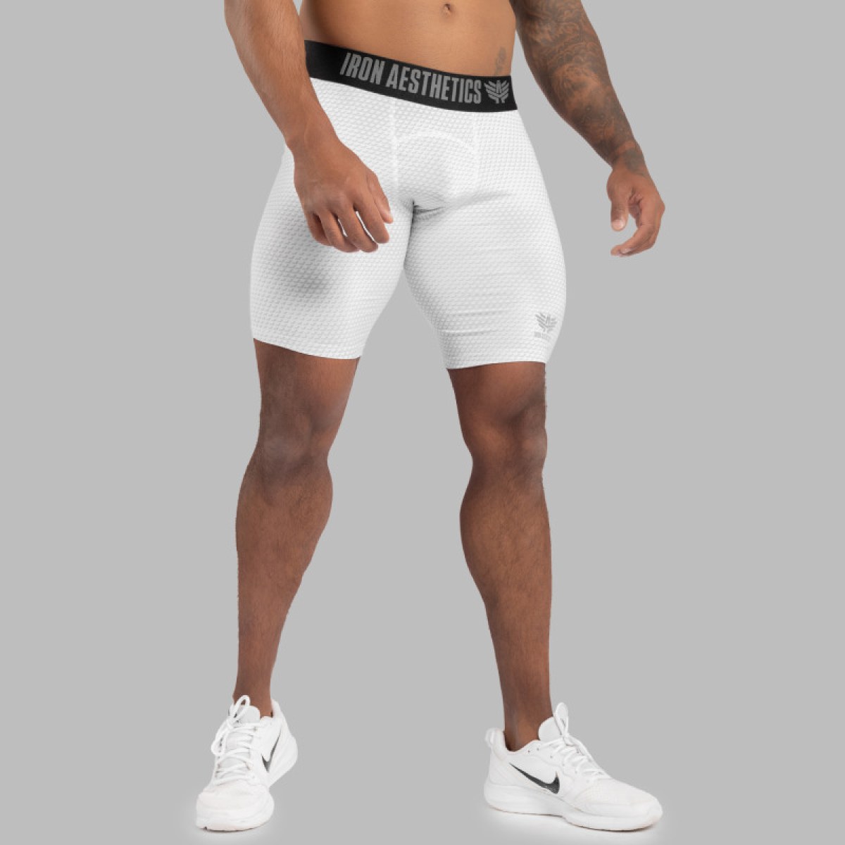 Funkčné šortky Iron Aesthetics Evolution, biele · záber 4