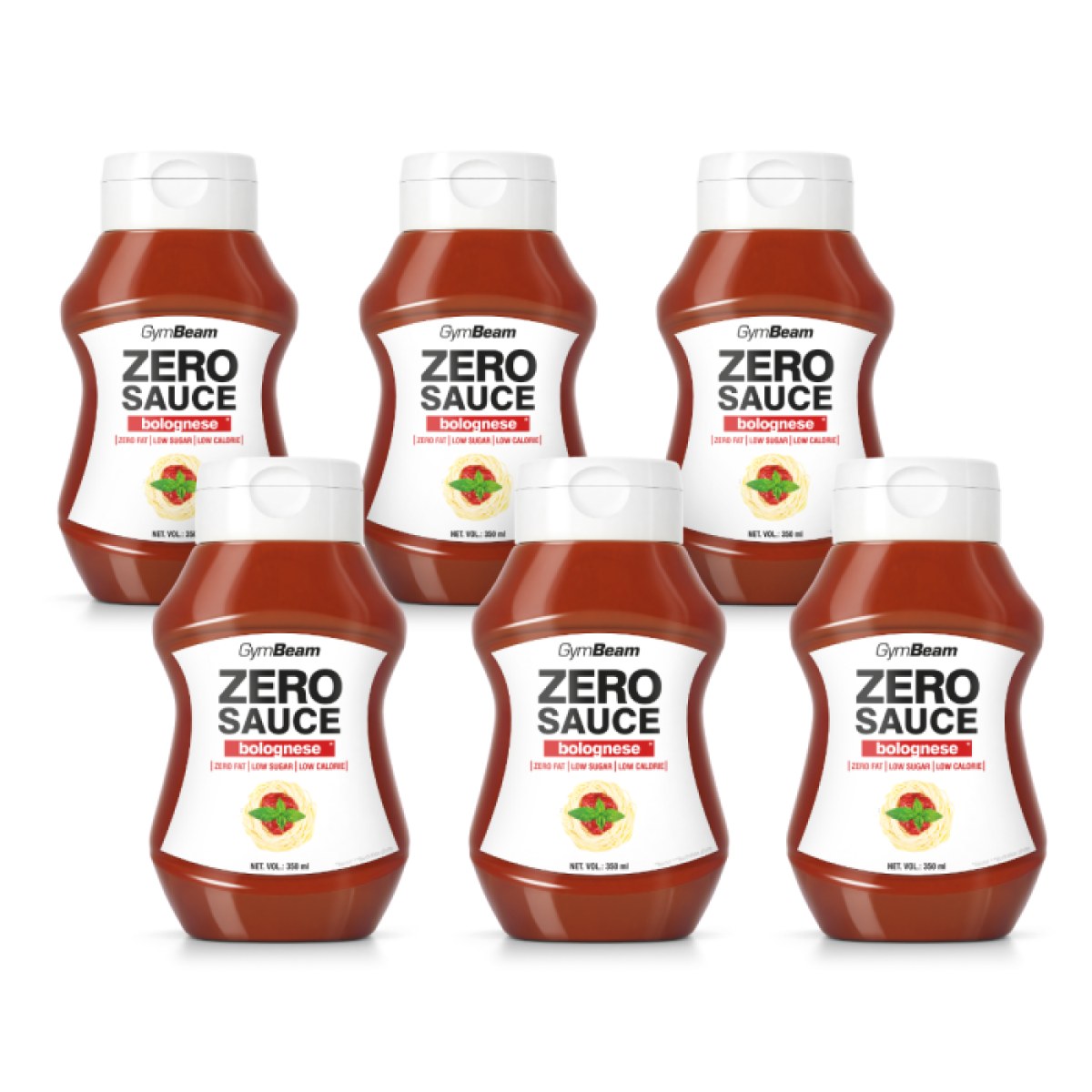 GymBeam ZERO OMÁČKA bolonská - Objem: 6 x 350 ml | Hmotnosť: 2,4 g · záber 1