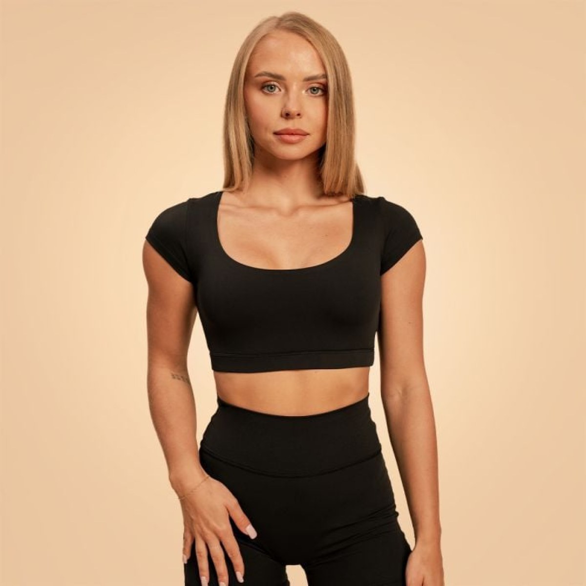 BeastPink Dámske tričko Cropped Sense Black LL · záber 1