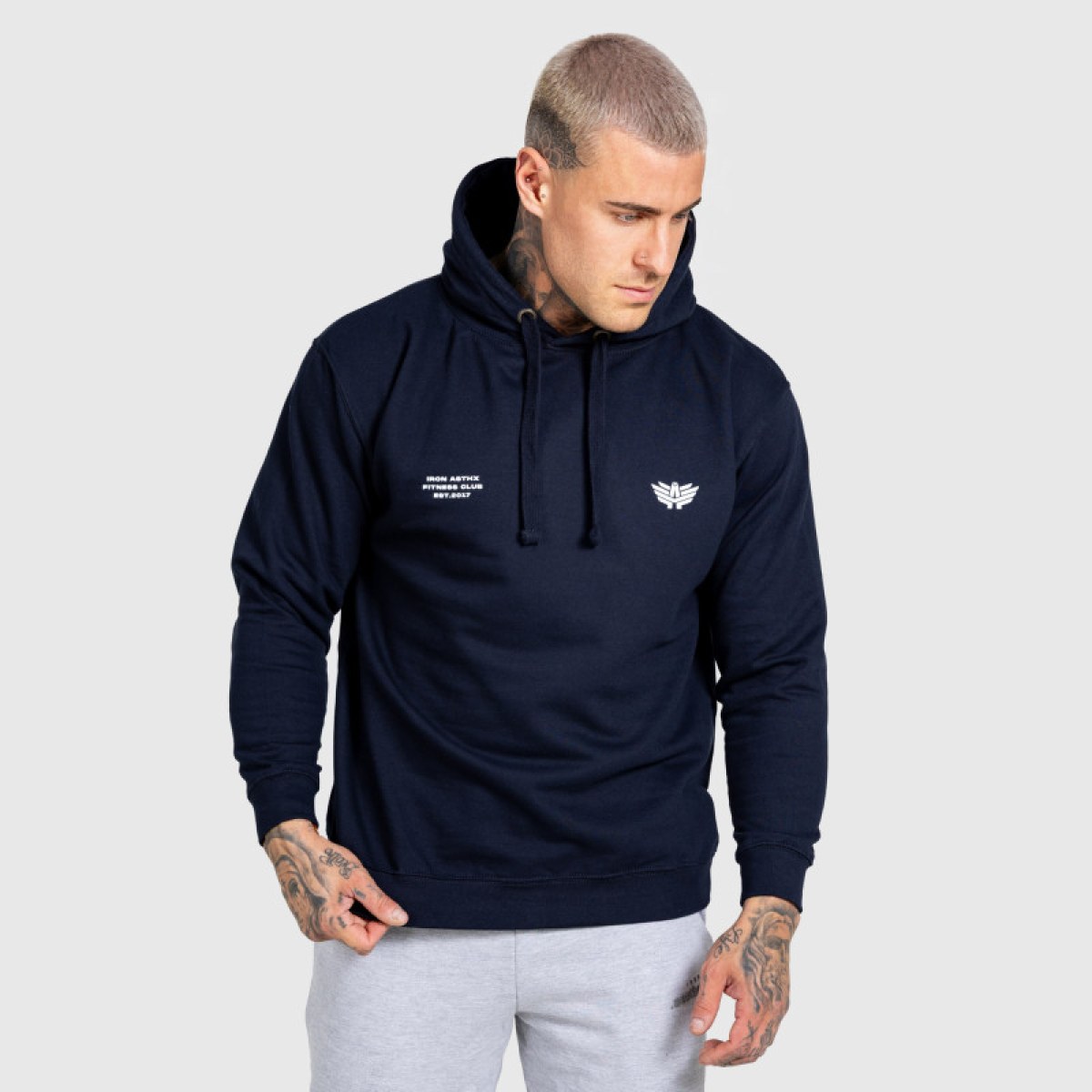 Pánska mikina s kapucňou Iron Aesthetics Club Hoodie, navy · záber 5